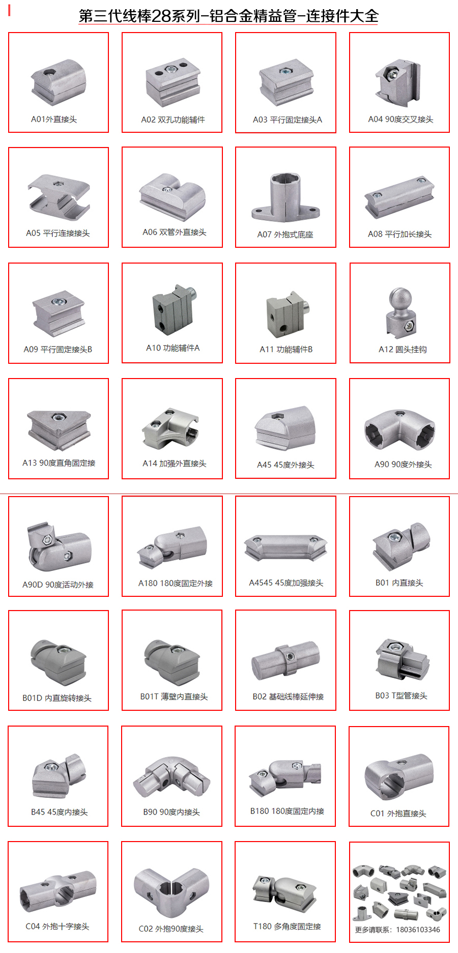 第三代精益管连接件大全